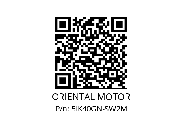   ORIENTAL MOTOR 5IK40GN-SW2M