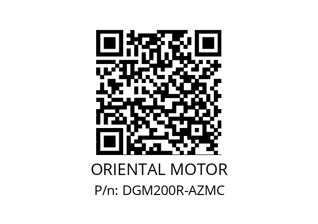   ORIENTAL MOTOR DGM200R-AZMC