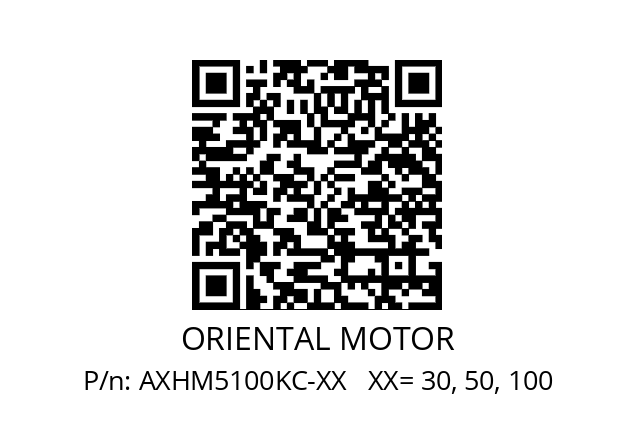   ORIENTAL MOTOR AXHM5100KC-XX   XX= 30, 50, 100