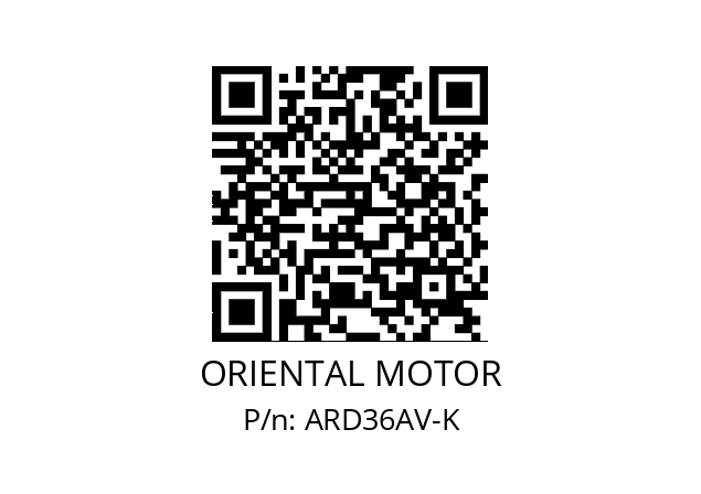   ORIENTAL MOTOR ARD36AV-K