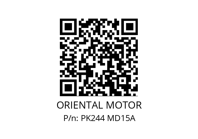   ORIENTAL MOTOR PK244 MD15A