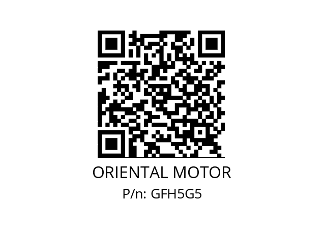   ORIENTAL MOTOR GFH5G5