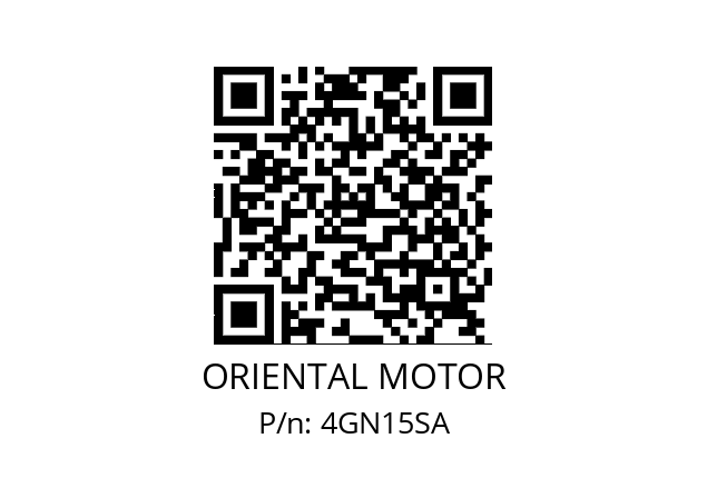   ORIENTAL MOTOR 4GN15SA