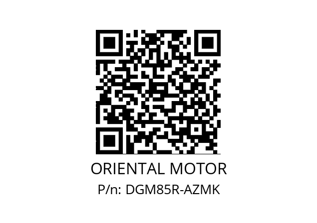   ORIENTAL MOTOR DGM85R-AZMK