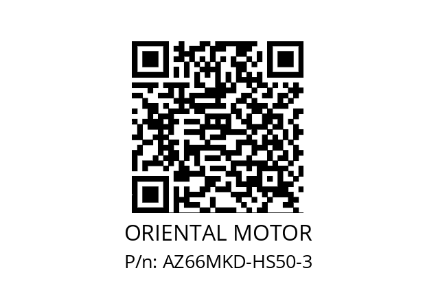   ORIENTAL MOTOR AZ66MKD-HS50-3