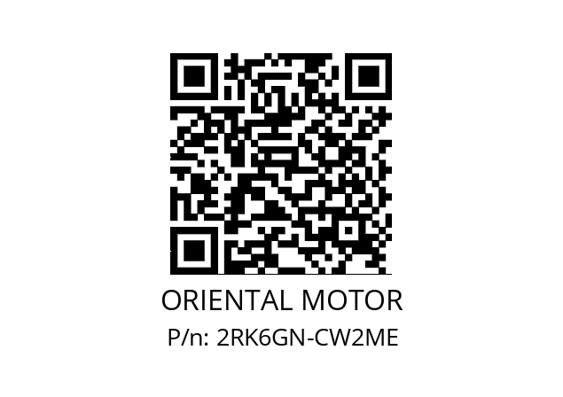   ORIENTAL MOTOR 2RK6GN-CW2ME