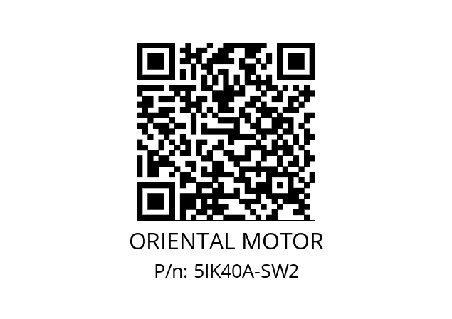   ORIENTAL MOTOR 5IK40A-SW2