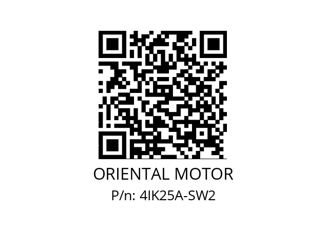   ORIENTAL MOTOR 4IK25A-SW2