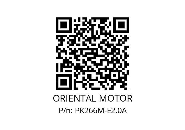   ORIENTAL MOTOR PK266M-E2.0A