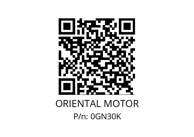   ORIENTAL MOTOR 0GN30K