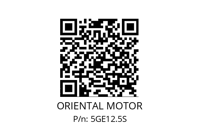   ORIENTAL MOTOR 5GE12.5S