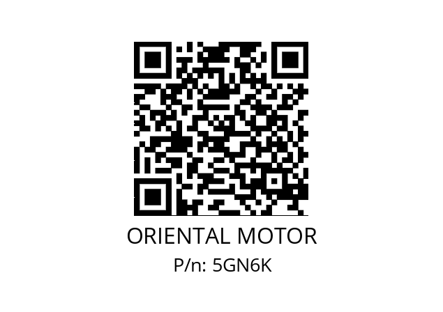   ORIENTAL MOTOR 5GN6K