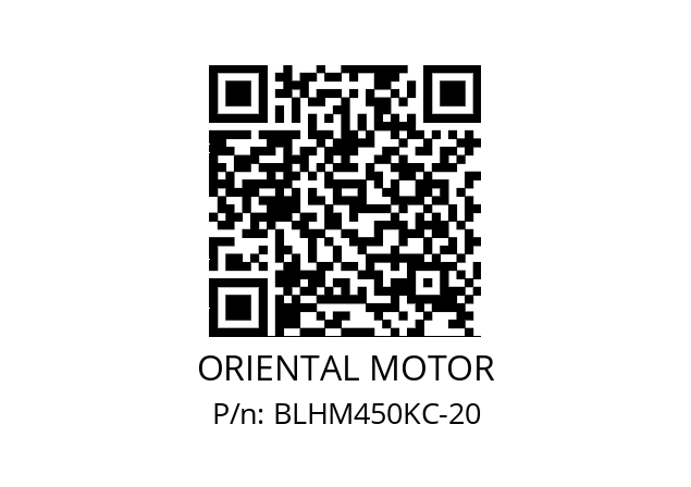   ORIENTAL MOTOR BLHM450KC-20