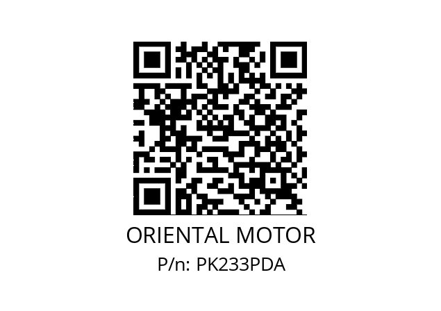   ORIENTAL MOTOR PK233PDA