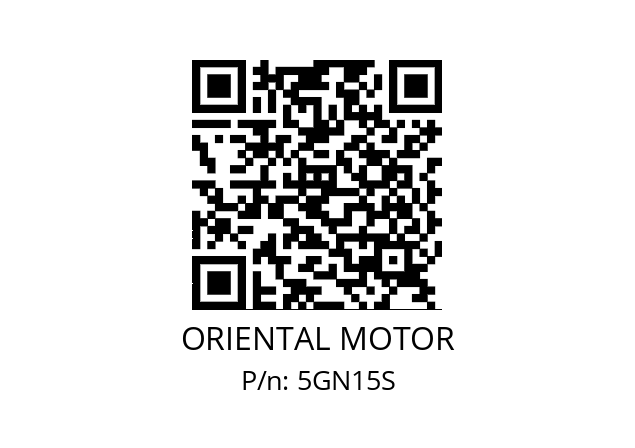   ORIENTAL MOTOR 5GN15S