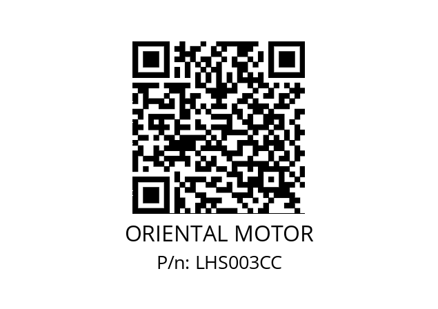   ORIENTAL MOTOR LHS003CC