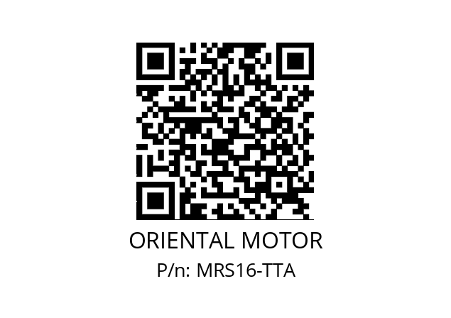   ORIENTAL MOTOR MRS16-TTA