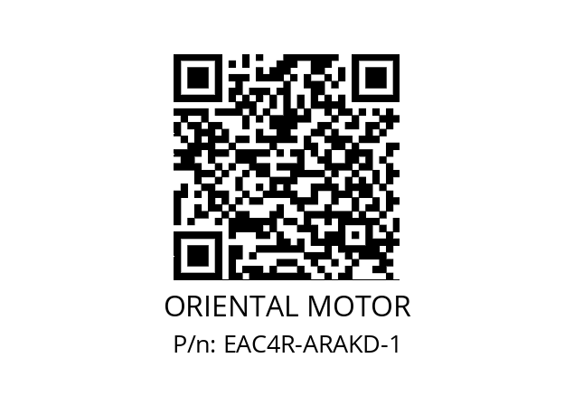   ORIENTAL MOTOR EAC4R-ARAKD-1