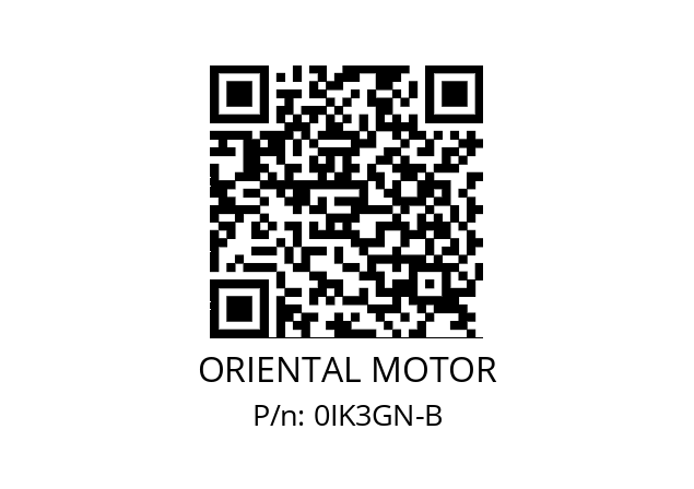   ORIENTAL MOTOR 0IK3GN-B