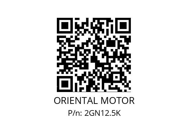   ORIENTAL MOTOR 2GN12.5K