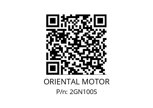   ORIENTAL MOTOR 2GN100S