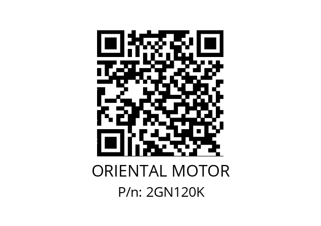   ORIENTAL MOTOR 2GN120K