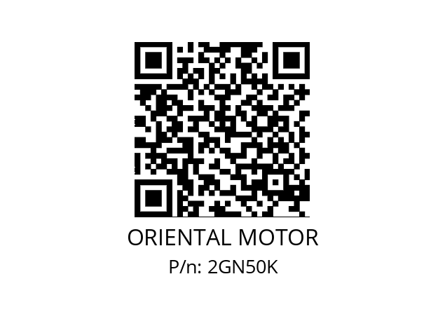   ORIENTAL MOTOR 2GN50K