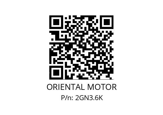   ORIENTAL MOTOR 2GN3.6K