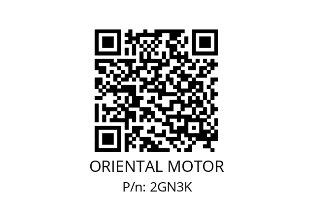   ORIENTAL MOTOR 2GN3K