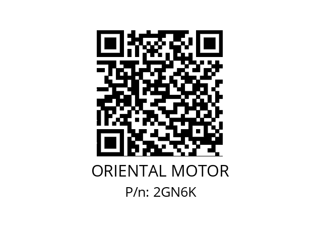   ORIENTAL MOTOR 2GN6K