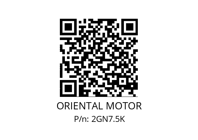   ORIENTAL MOTOR 2GN7.5K