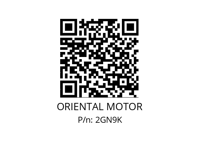   ORIENTAL MOTOR 2GN9K