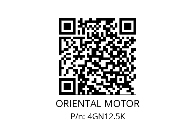   ORIENTAL MOTOR 4GN12.5K