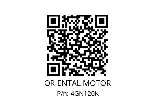   ORIENTAL MOTOR 4GN120K