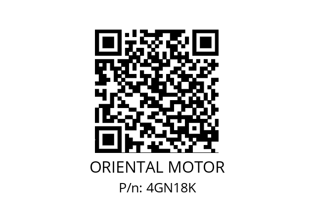   ORIENTAL MOTOR 4GN18K