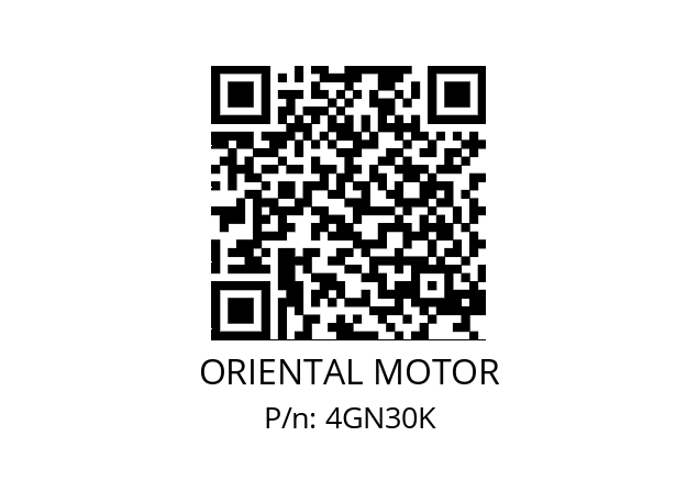   ORIENTAL MOTOR 4GN30K