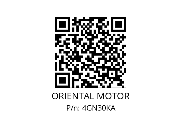   ORIENTAL MOTOR 4GN30KA