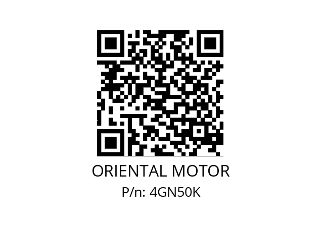   ORIENTAL MOTOR 4GN50K