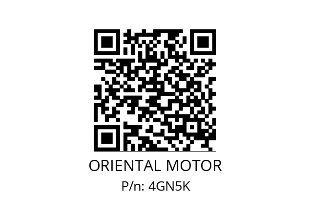   ORIENTAL MOTOR 4GN5K