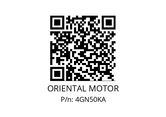   ORIENTAL MOTOR 4GN50KA