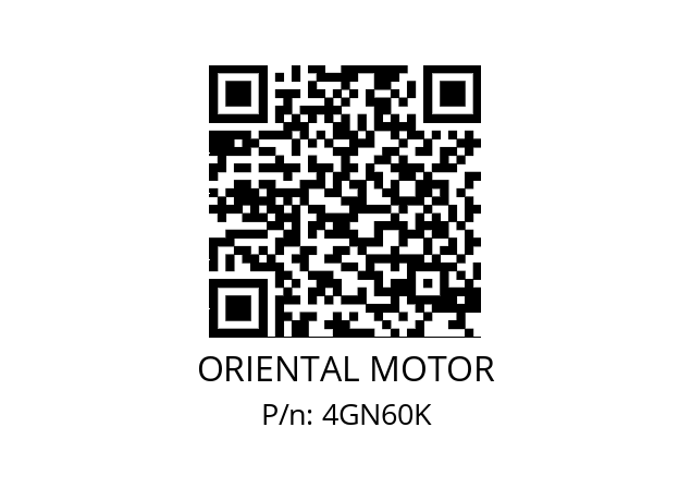   ORIENTAL MOTOR 4GN60K