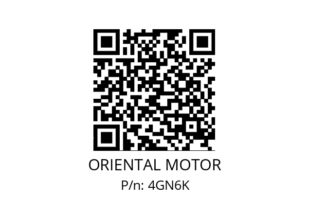   ORIENTAL MOTOR 4GN6K