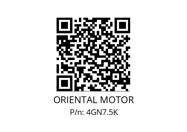   ORIENTAL MOTOR 4GN7.5K