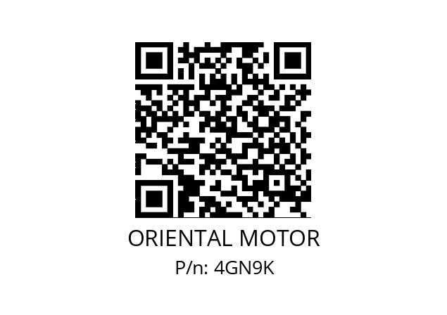   ORIENTAL MOTOR 4GN9K