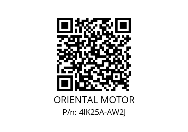   ORIENTAL MOTOR 4IK25A-AW2J