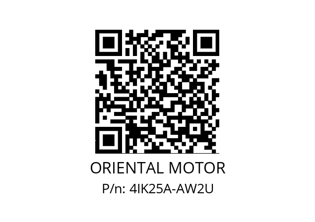   ORIENTAL MOTOR 4IK25A-AW2U