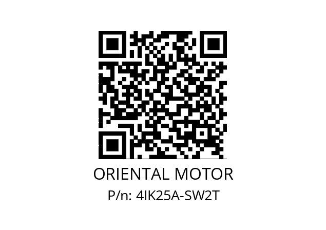   ORIENTAL MOTOR 4IK25A-SW2T