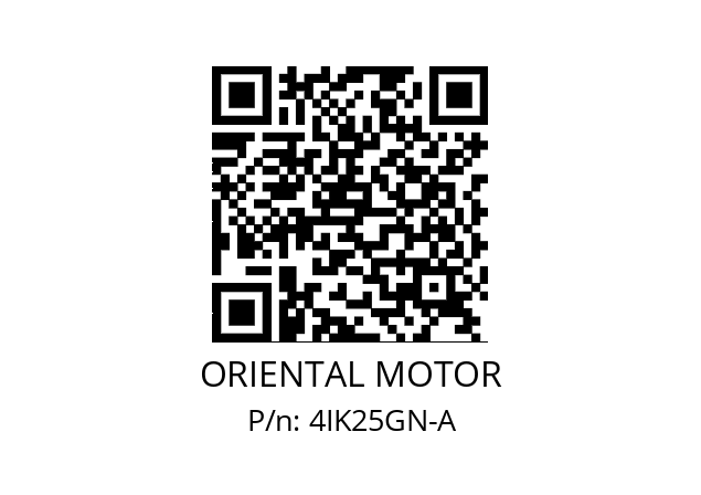   ORIENTAL MOTOR 4IK25GN-A