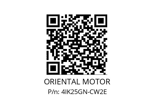   ORIENTAL MOTOR 4IK25GN-CW2E