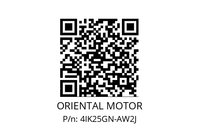   ORIENTAL MOTOR 4IK25GN-AW2J